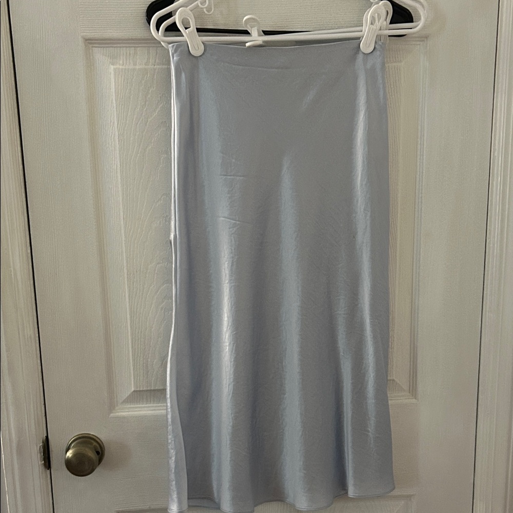 Babaton Light Blue Midi Skirt